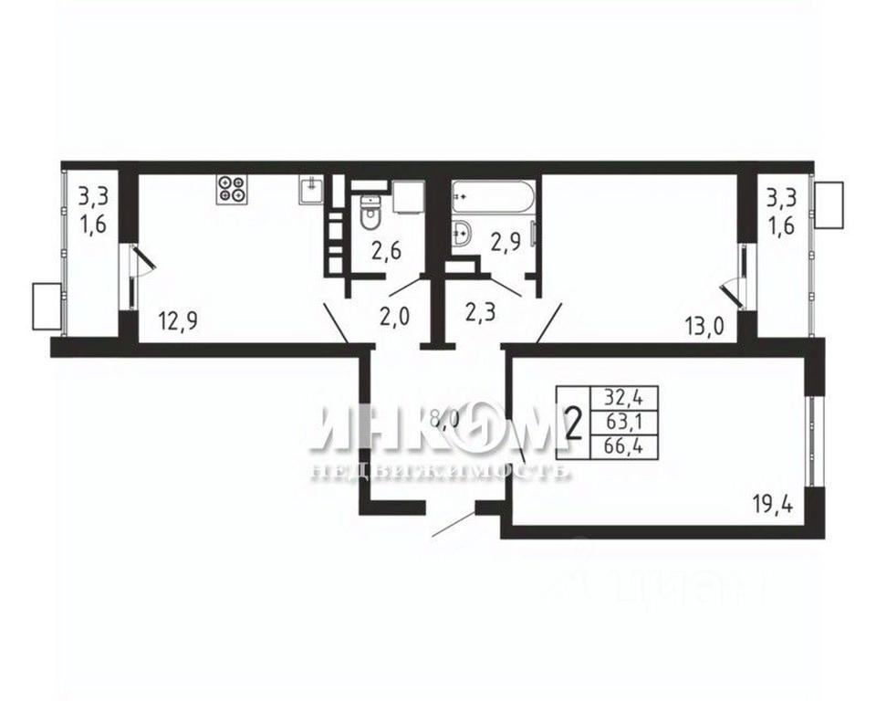 1-BD Apartment Sale, 66.4 sq. m. at Pirogovskaya Rivera, Tsentralnaya Street, Pirogovo Village, Mytishi Urban District, Moscow Region, Russia #1 1-BD Apartment Sale, 66.4 sq. m. at Pirogovskaya Rivera, Tsentralnaya Street, Pirogovo Village, Mytishi Urban District, Moscow Region, Russia #1