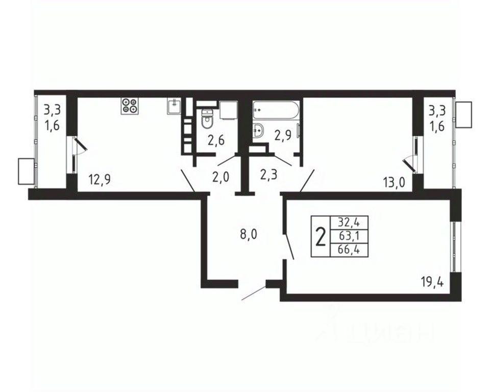 1-BD Apartment Sale, 66.4 sq. m. at Pirogovskaya Rivera, Tsentralnaya Street, Pirogovo Village, Mytishi Urban District, Moscow Region, Russia #2 1-BD Apartment Sale, 66.4 sq. m. at Pirogovskaya Rivera, Tsentralnaya Street, Pirogovo Village, Mytishi Urban District, Moscow Region, Russia #2