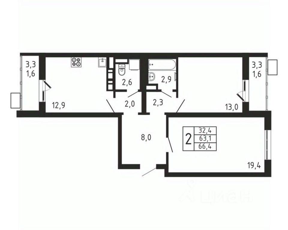 1-BD Apartment Sale, 66.4平方米 at Pirogovskaya Rivera, Tsentralnaya Street, Pirogovo Village, Mytishi Urban District, Moscow Region, Russia #2 1-BD Apartment Sale, 66.4平方米 at Pirogovskaya Rivera, Tsentralnaya Street, Pirogovo Village, Mytishi Urban District, Moscow Region, Russia #2