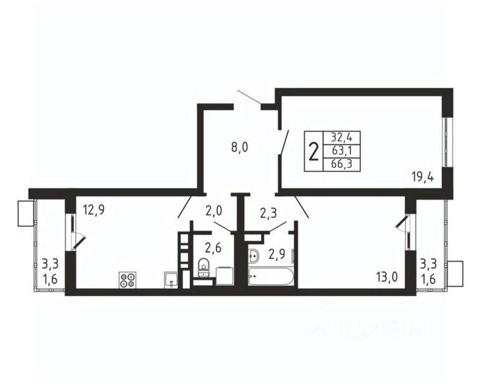 1-BD Apartment Sale, 66.3平方米 at Pirogovskaya Rivera, Tsentralnaya Street, Pirogovo Village, Mytishi Urban District, Moscow Region, Russia #2 1-BD Apartment Sale, 66.3平方米 at Pirogovskaya Rivera, Tsentralnaya Street, Pirogovo Village, Mytishi Urban District, Moscow Region, Russia #2