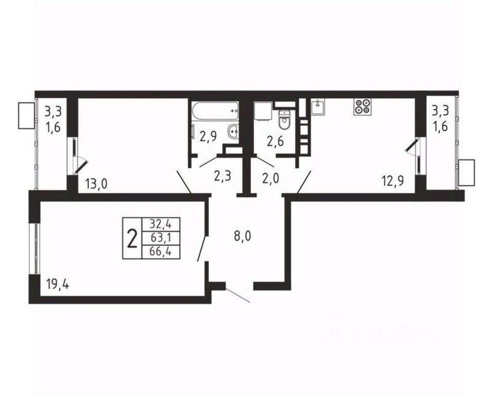 1-BD Apartment Sale, 66.4 sq. m. at Pirogovskaya Rivera, Tsentralnaya Street, Pirogovo Village, Mytishi Urban District, Moscow Region, Russia #2 1-BD Apartment Sale, 66.4 sq. m. at Pirogovskaya Rivera, Tsentralnaya Street, Pirogovo Village, Mytishi Urban District, Moscow Region, Russia #2