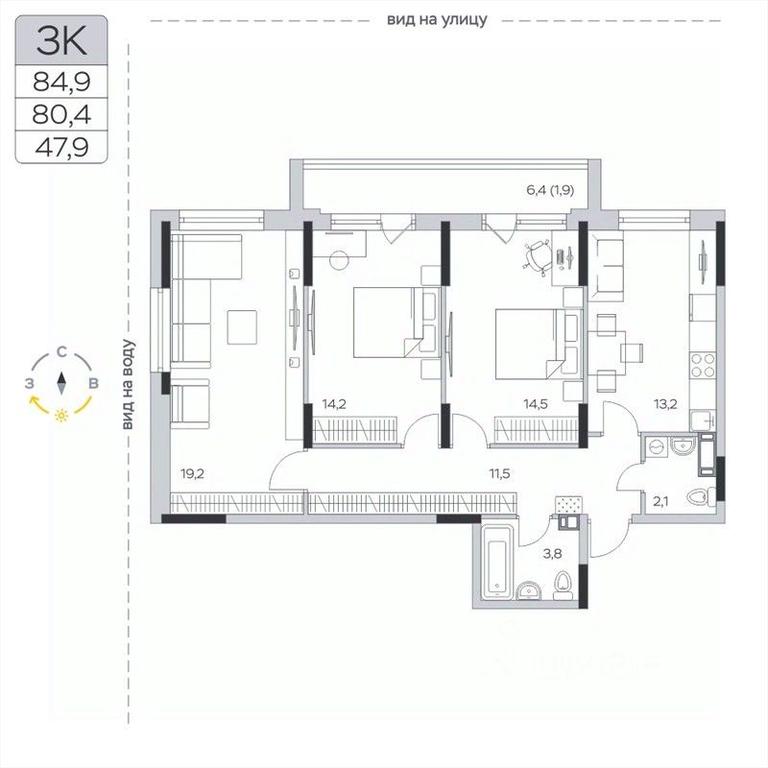 2-BD Apartment Sale, 80.6平方米 at Pirogovskaya Rivera, Tsentralnaya Street, Pirogovo Village, Mytishi Urban District, Moscow Region, Russia #2 2-BD Apartment Sale, 80.6平方米 at Pirogovskaya Rivera, Tsentralnaya Street, Pirogovo Village, Mytishi Urban District, Moscow Region, Russia #2