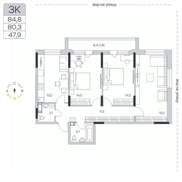 2-BD Apartment Sale, 80.4 sq. m. at Pirogovskaya Rivera, Tsentralnaya Street, Pirogovo Village, Mytishi Urban District, Moscow Region, Russia #2 2-BD Apartment Sale, 80.4 sq. m. at Pirogovskaya Rivera, Tsentralnaya Street, Pirogovo Village, Mytishi Urban District, Moscow Region, Russia #2