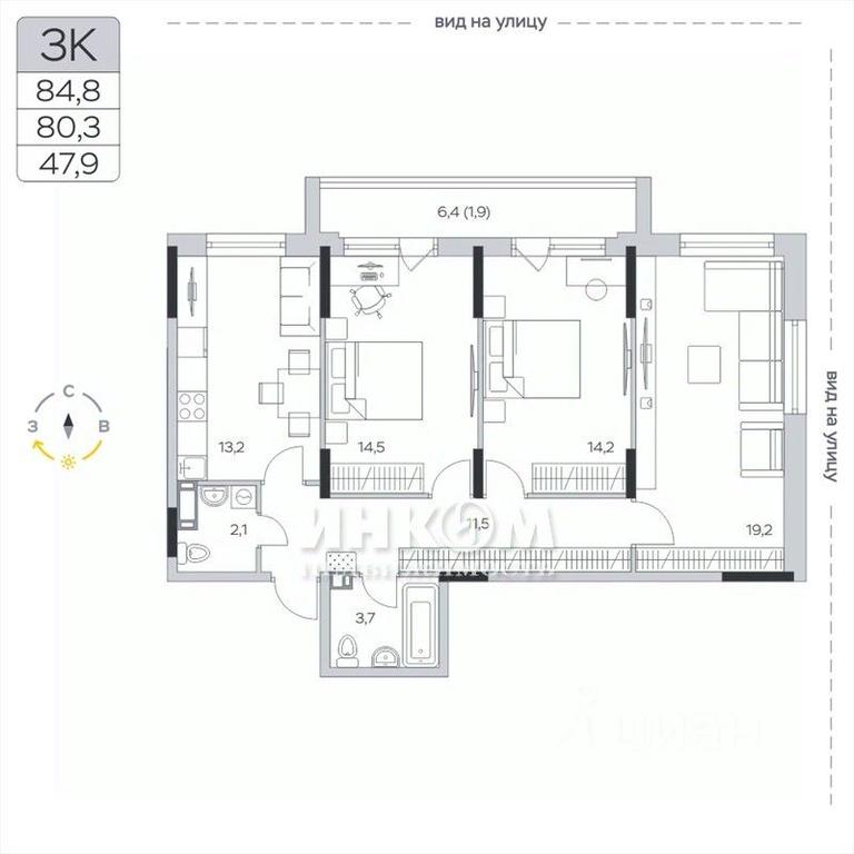 2-BD Apartment Sale, 80.4 sq. m. at Pirogovskaya Rivera, Tsentralnaya Street, Pirogovo Village, Mytishi Urban District, Moscow Region, Russia #1 2-BD Apartment Sale, 80.4 sq. m. at Pirogovskaya Rivera, Tsentralnaya Street, Pirogovo Village, Mytishi Urban District, Moscow Region, Russia #1