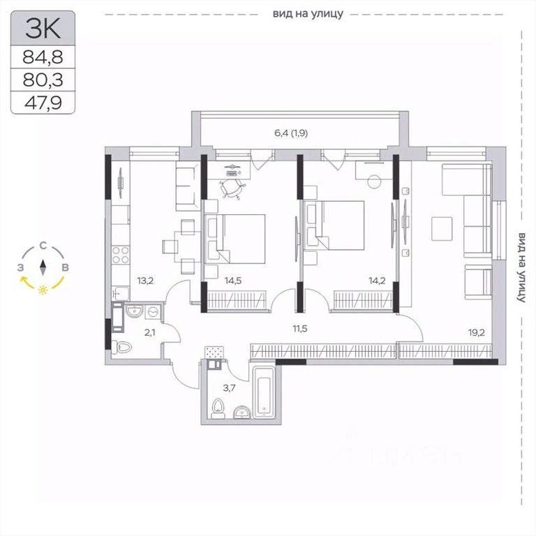 2-BD Apartment Sale, 80.6平方米 at Pirogovskaya Rivera, Tsentralnaya Street, Pirogovo Village, Mytishi Urban District, Moscow Region, Russia #2 2-BD Apartment Sale, 80.6平方米 at Pirogovskaya Rivera, Tsentralnaya Street, Pirogovo Village, Mytishi Urban District, Moscow Region, Russia #2