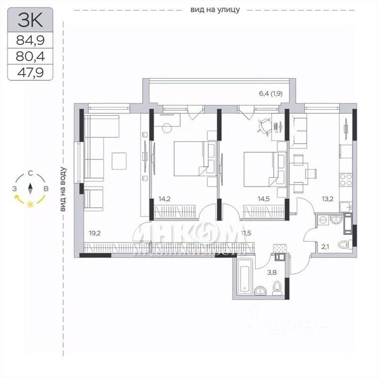 2-BD Apartment Sale, 80.4 sq. m. at Pirogovskaya Rivera, Tsentralnaya Street, Pirogovo Village, Mytishi Urban District, Moscow Region, Russia #1 2-BD Apartment Sale, 80.4 sq. m. at Pirogovskaya Rivera, Tsentralnaya Street, Pirogovo Village, Mytishi Urban District, Moscow Region, Russia #1