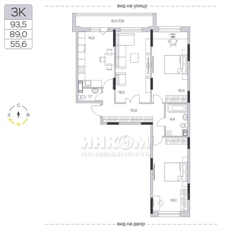2-BD Apartment Sale, 89平方米 at Pirogovskaya Rivera, Tsentralnaya Street, Pirogovo Village, Mytishi Urban District, Moscow Region, Russia #1 2-BD Apartment Sale, 89平方米 at Pirogovskaya Rivera, Tsentralnaya Street, Pirogovo Village, Mytishi Urban District, Moscow Region, Russia #1
