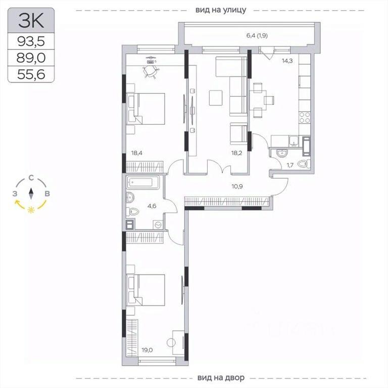 2-BD Apartment Sale, 89平方米 at Pirogovskaya Rivera, Tsentralnaya Street, Pirogovo Village, Mytishi Urban District, Moscow Region, Russia #2 2-BD Apartment Sale, 89平方米 at Pirogovskaya Rivera, Tsentralnaya Street, Pirogovo Village, Mytishi Urban District, Moscow Region, Russia #2
