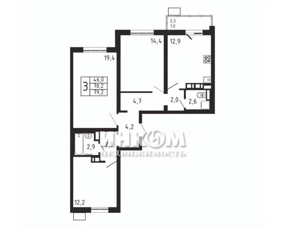 2-BD Apartment Sale, 79.2 sq. m. at Pirogovskaya Rivera, Tsentralnaya Street, Pirogovo Village, Mytishi Urban District, Moscow Region, Russia #1 2-BD Apartment Sale, 79.2 sq. m. at Pirogovskaya Rivera, Tsentralnaya Street, Pirogovo Village, Mytishi Urban District, Moscow Region, Russia #1