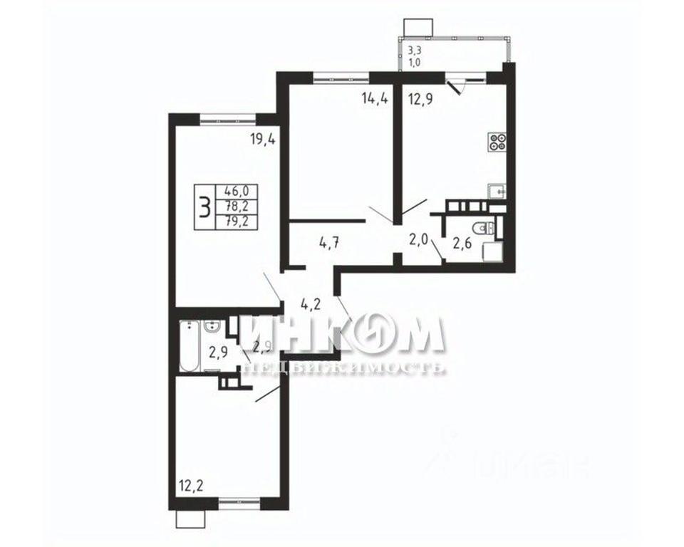 2-BD Apartment Sale, 79.2 sq. m. at Pirogovskaya Rivera, Tsentralnaya Street, Pirogovo Village, Mytishi Urban District, Moscow Region, Russia #1 2-BD Apartment Sale, 79.2 sq. m. at Pirogovskaya Rivera, Tsentralnaya Street, Pirogovo Village, Mytishi Urban District, Moscow Region, Russia #1