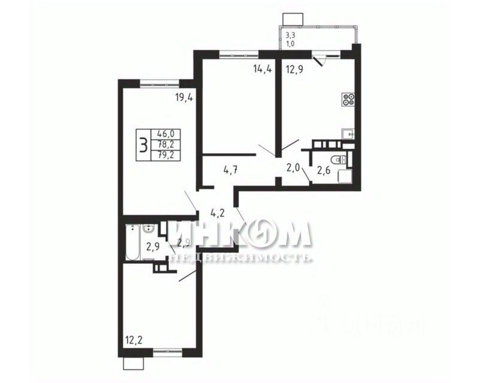 2-BD Apartment Sale, 79.2平方米 at Pirogovskaya Rivera, Tsentralnaya Street, Pirogovo Village, Mytishi Urban District, Moscow Region, Russia #1 2-BD Apartment Sale, 79.2平方米 at Pirogovskaya Rivera, Tsentralnaya Street, Pirogovo Village, Mytishi Urban District, Moscow Region, Russia #1
