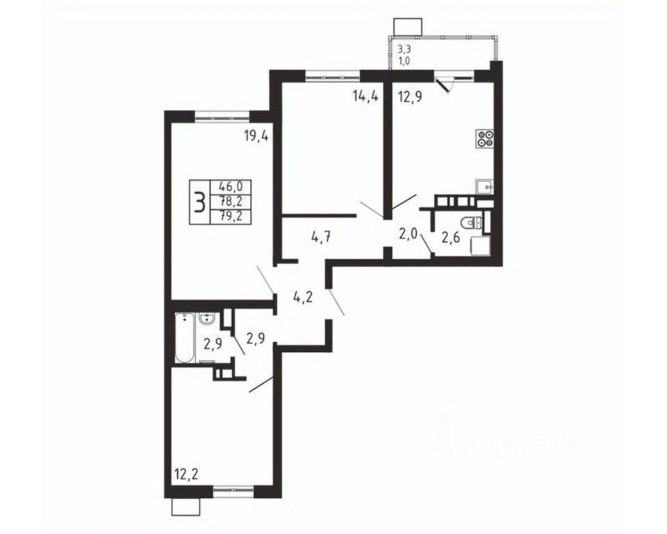 2-BD Apartment Sale, 79.2平方米 at Pirogovskaya Rivera, Tsentralnaya Street, Pirogovo Village, Mytishi Urban District, Moscow Region, Russia #2 2-BD Apartment Sale, 79.2平方米 at Pirogovskaya Rivera, Tsentralnaya Street, Pirogovo Village, Mytishi Urban District, Moscow Region, Russia #2