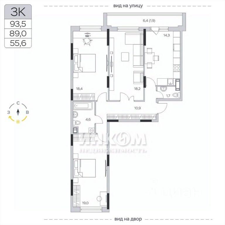 2-BD Apartment Sale, 89 sq. m. at Pirogovskaya Rivera, Tsentralnaya Street, Pirogovo Village, Mytishi Urban District, Moscow Region, Russia #1 2-BD Apartment Sale, 89 sq. m. at Pirogovskaya Rivera, Tsentralnaya Street, Pirogovo Village, Mytishi Urban District, Moscow Region, Russia #1
