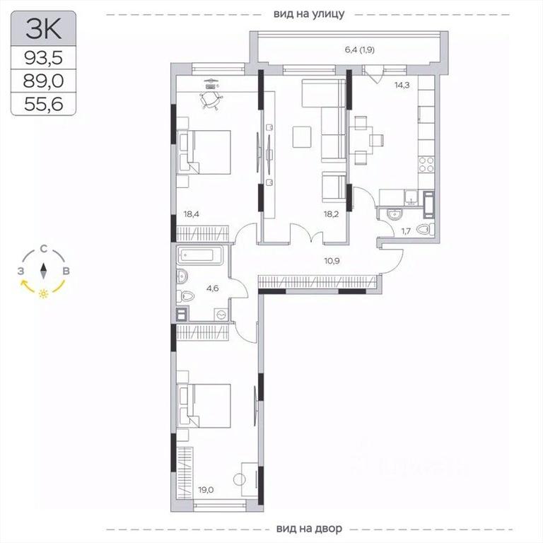 2-BD Apartment Sale, 89 sq. m. at Pirogovskaya Rivera, Tsentralnaya Street, Pirogovo Village, Mytishi Urban District, Moscow Region, Russia #2 2-BD Apartment Sale, 89 sq. m. at Pirogovskaya Rivera, Tsentralnaya Street, Pirogovo Village, Mytishi Urban District, Moscow Region, Russia #2