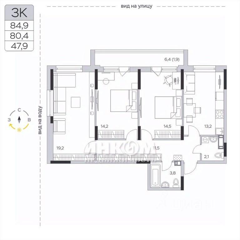 2-BD Apartment Sale, 80.4 sq. m. at Pirogovskaya Rivera, Tsentralnaya Street, Pirogovo Village, Mytishi Urban District, Moscow Region, Russia #1 2-BD Apartment Sale, 80.4 sq. m. at Pirogovskaya Rivera, Tsentralnaya Street, Pirogovo Village, Mytishi Urban District, Moscow Region, Russia #1