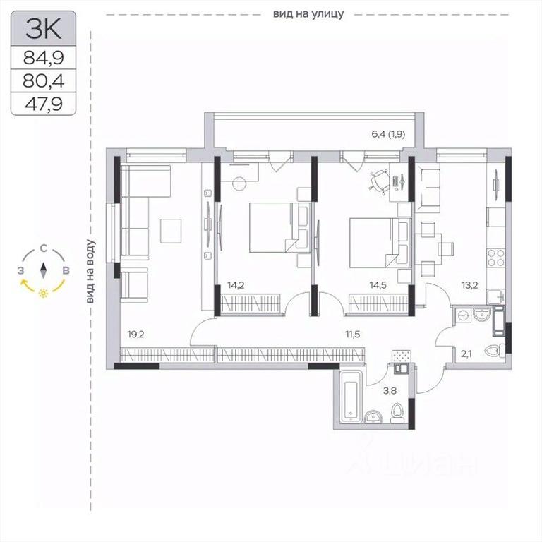 2-BD Apartment Sale, 80.4 sq. m. at Pirogovskaya Rivera, Tsentralnaya Street, Pirogovo Village, Mytishi Urban District, Moscow Region, Russia #2 2-BD Apartment Sale, 80.4 sq. m. at Pirogovskaya Rivera, Tsentralnaya Street, Pirogovo Village, Mytishi Urban District, Moscow Region, Russia #2