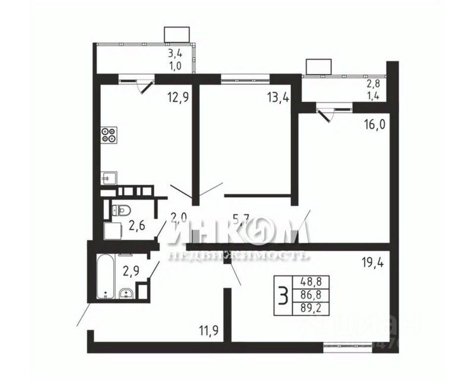 2-BD Apartment Sale, 89.2平方米 at Pirogovskaya Rivera, Tsentralnaya Street, Pirogovo Village, Mytishi Urban District, Moscow Region, Russia #1 2-BD Apartment Sale, 89.2平方米 at Pirogovskaya Rivera, Tsentralnaya Street, Pirogovo Village, Mytishi Urban District, Moscow Region, Russia #1