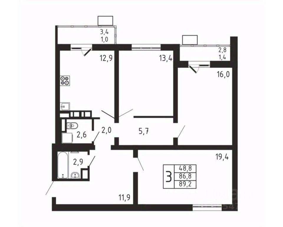 2-BD Apartment Sale, 89.2 sq. m. at Pirogovskaya Rivera, Tsentralnaya Street, Pirogovo Village, Mytishi Urban District, Moscow Region, Russia #2 2-BD Apartment Sale, 89.2 sq. m. at Pirogovskaya Rivera, Tsentralnaya Street, Pirogovo Village, Mytishi Urban District, Moscow Region, Russia #2