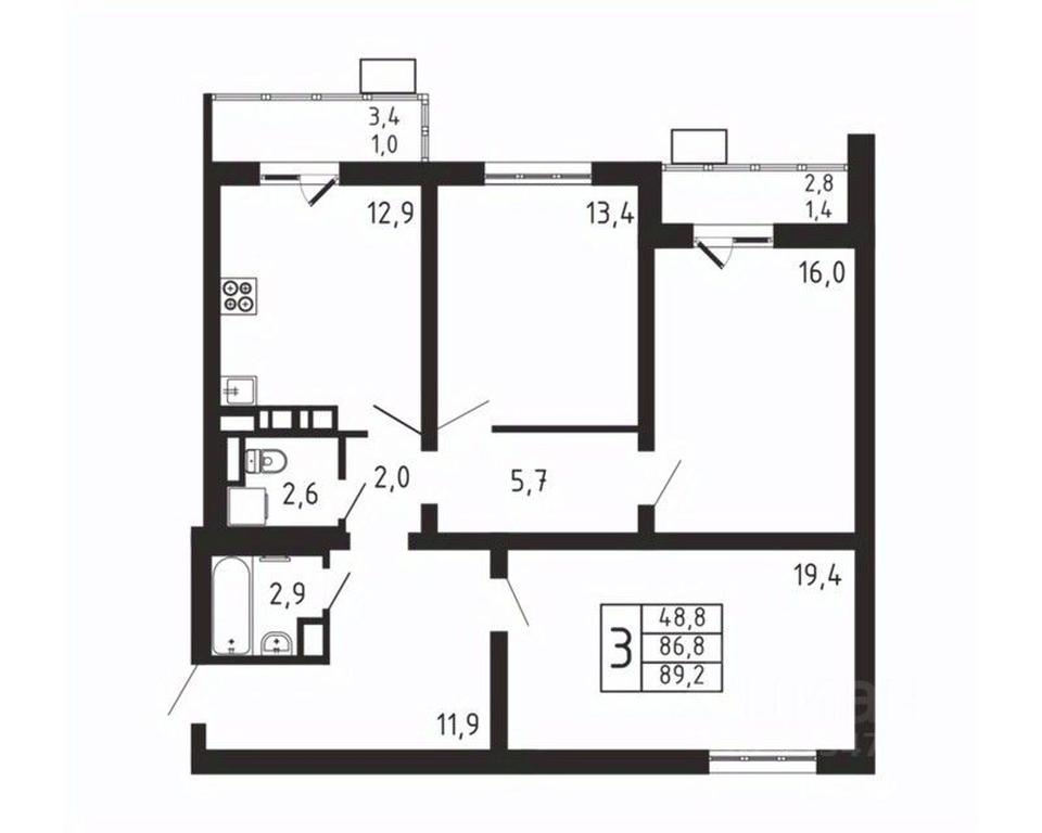 2-BD Apartment Sale, 89.2平方米 at Pirogovskaya Rivera, Tsentralnaya Street, Pirogovo Village, Mytishi Urban District, Moscow Region, Russia #2 2-BD Apartment Sale, 89.2平方米 at Pirogovskaya Rivera, Tsentralnaya Street, Pirogovo Village, Mytishi Urban District, Moscow Region, Russia #2