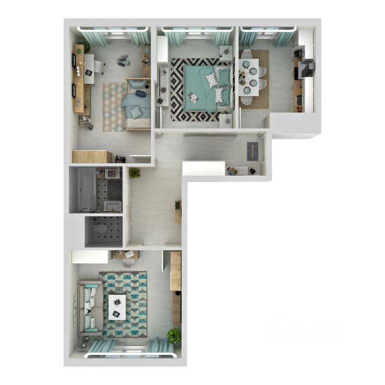 2-BD Apartment Sale, 60.6 sq. m. at Dve stolitsy, Transportniy Drive, Khimki, Moscow Region, Russia #1 2-BD Apartment Sale, 60.6 sq. m. at Dve stolitsy, Transportniy Drive, Khimki, Moscow Region, Russia #1