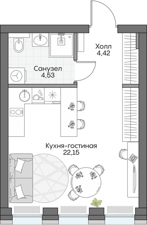 Apartment Sale, 30.28 sq. m. at Dom na naberezhnoy INSIDER (Insayder), Avtozavodskaya Street, Moscow, Russia #2 Apartment Sale, 30.28 sq. m. at Dom na naberezhnoy INSIDER (Insayder), Avtozavodskaya Street, Moscow, Russia #2