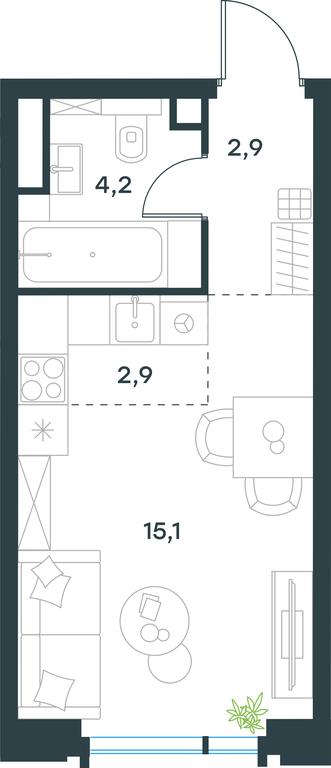 Apartment Sale, 25.1平方米 at Level Akademicheskaya, Profsoyuznaya Street, 2/22, Moscow, Russia #1 Apartment Sale, 25.1平方米 at Level Akademicheskaya, Profsoyuznaya Street, 2/22, Moscow, Russia #1