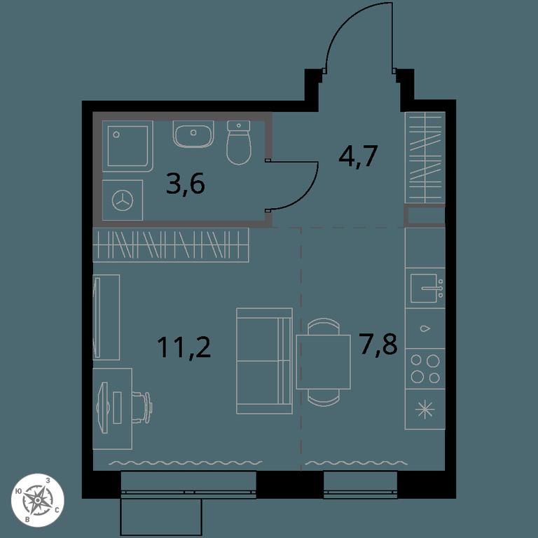 Apartment Sale, 27.3 sq. m. at 1-y Salarevskiy, Kiyevskoye Highway, Moskovskiy Settlement, Moscow, Russia #1 Apartment Sale, 27.3 sq. m. at 1-y Salarevskiy, Kiyevskoye Highway, Moskovskiy Settlement, Moscow, Russia #1