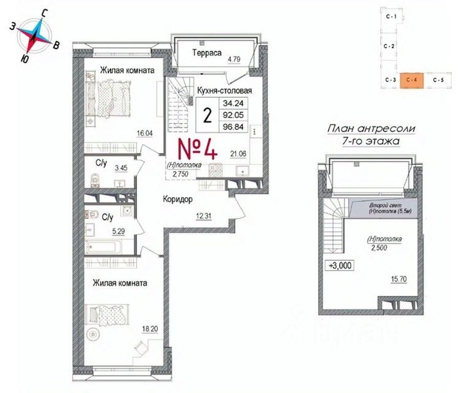 1-BD Apartment Sale, 96.84平方米 at Art, Volodarskogo Street, 10, Naro-Fominsk, Moscow Region, Russia #1 1-BD Apartment Sale, 96.84平方米 at Art, Volodarskogo Street, 10, Naro-Fominsk, Moscow Region, Russia #1