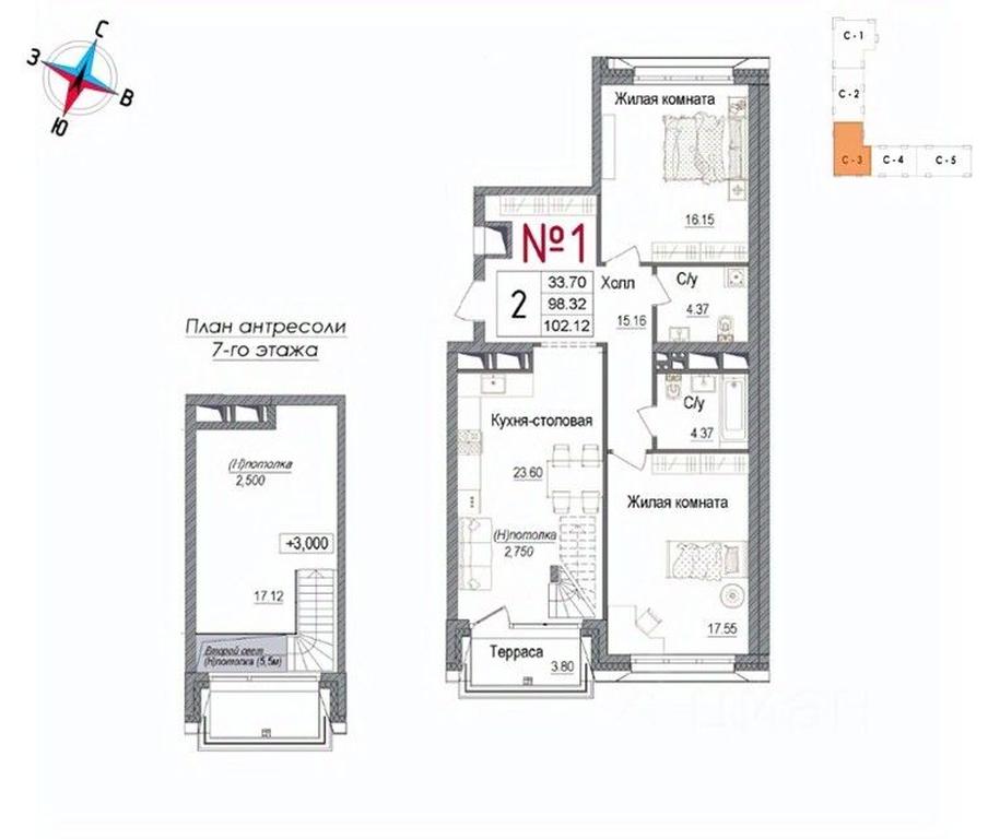 1-BD Apartment Sale, 102.12 sq. m. at Art, Volodarskogo Street, 10, Naro-Fominsk, Moscow Region, Russia #1 1-BD Apartment Sale, 102.12 sq. m. at Art, Volodarskogo Street, 10, Naro-Fominsk, Moscow Region, Russia #1