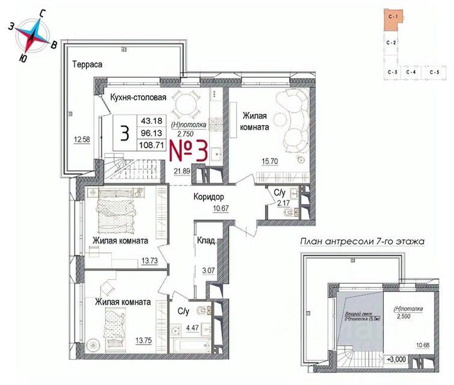 2-BD Apartment Sale, 108.71 sq. m. at Art, Volodarskogo Street, 10, Naro-Fominsk, Moscow Region, Russia #1 2-BD Apartment Sale, 108.71 sq. m. at Art, Volodarskogo Street, 10, Naro-Fominsk, Moscow Region, Russia #1