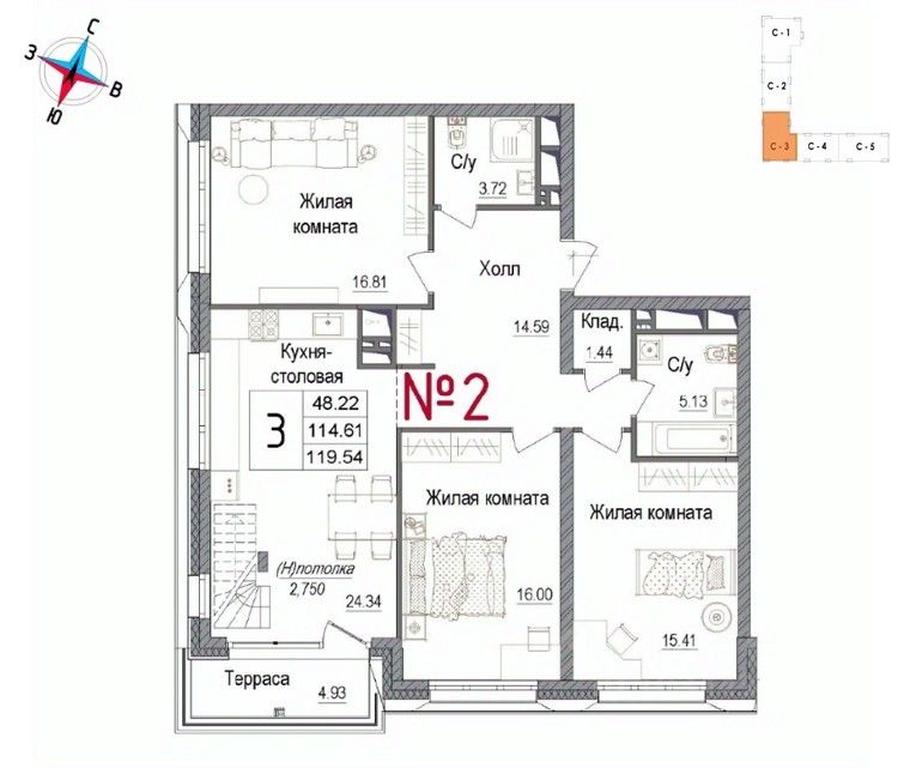 2-BD Apartment Sale, 119.54 sq. m. at Art, Volodarskogo Street, 10, Naro-Fominsk, Moscow Region, Russia #1 2-BD Apartment Sale, 119.54 sq. m. at Art, Volodarskogo Street, 10, Naro-Fominsk, Moscow Region, Russia #1