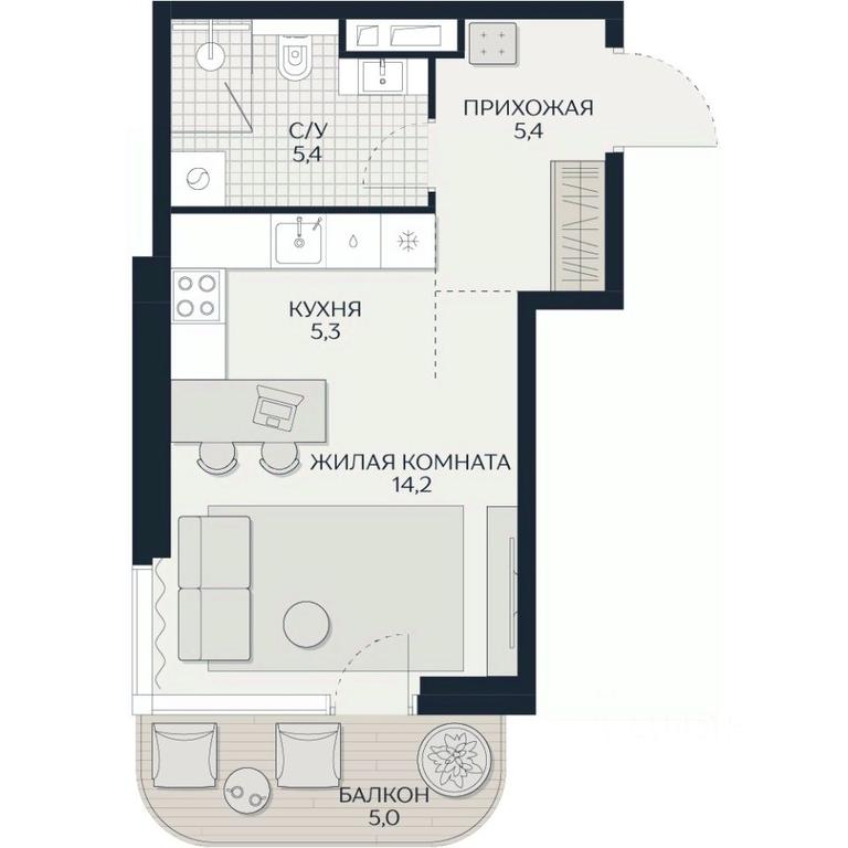 Apartment Sale, 31.8平方米 at Kutuzov Siti, Grodnenskaya Street, 18, Moscow, Russia #1 Apartment Sale, 31.8平方米 at Kutuzov Siti, Grodnenskaya Street, 18, Moscow, Russia #1
