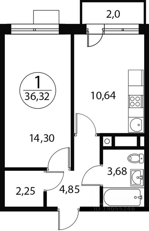 Apartment Sale, 36.32 sq. m. at Katuar, ulitsa Patseyko, derevnya Sukharevo, Mytishi Urban District, Moscow Region, Russia #1 Apartment Sale, 36.32 sq. m. at Katuar, ulitsa Patseyko, derevnya Sukharevo, Mytishi Urban District, Moscow Region, Russia #1