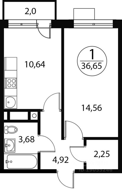Apartment Sale, 36.65 sq. m. at Katuar, ulitsa Patseyko, derevnya Sukharevo, Mytishi Urban District, Moscow Region, Russia #1