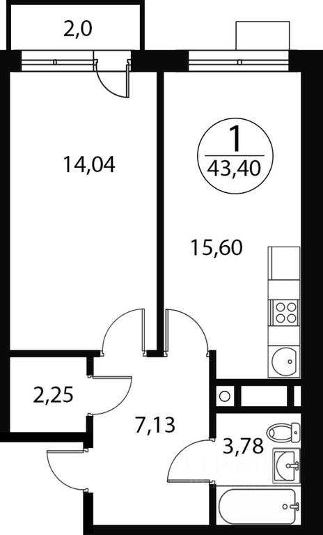 Apartment Sale, 43.4平方米 at Katuar, ulitsa Patseyko, derevnya Sukharevo, Mytishi Urban District, Moscow Region, Russia #1 Apartment Sale, 43.4平方米 at Katuar, ulitsa Patseyko, derevnya Sukharevo, Mytishi Urban District, Moscow Region, Russia #1