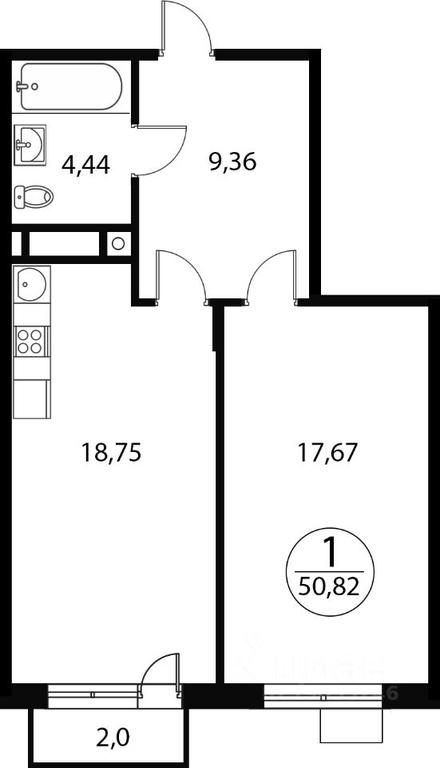 Apartment Sale, 50.82 sq. m. at Katuar, ulitsa Patseyko, derevnya Sukharevo, Mytishi Urban District, Moscow Region, Russia #1 Apartment Sale, 50.82 sq. m. at Katuar, ulitsa Patseyko, derevnya Sukharevo, Mytishi Urban District, Moscow Region, Russia #1