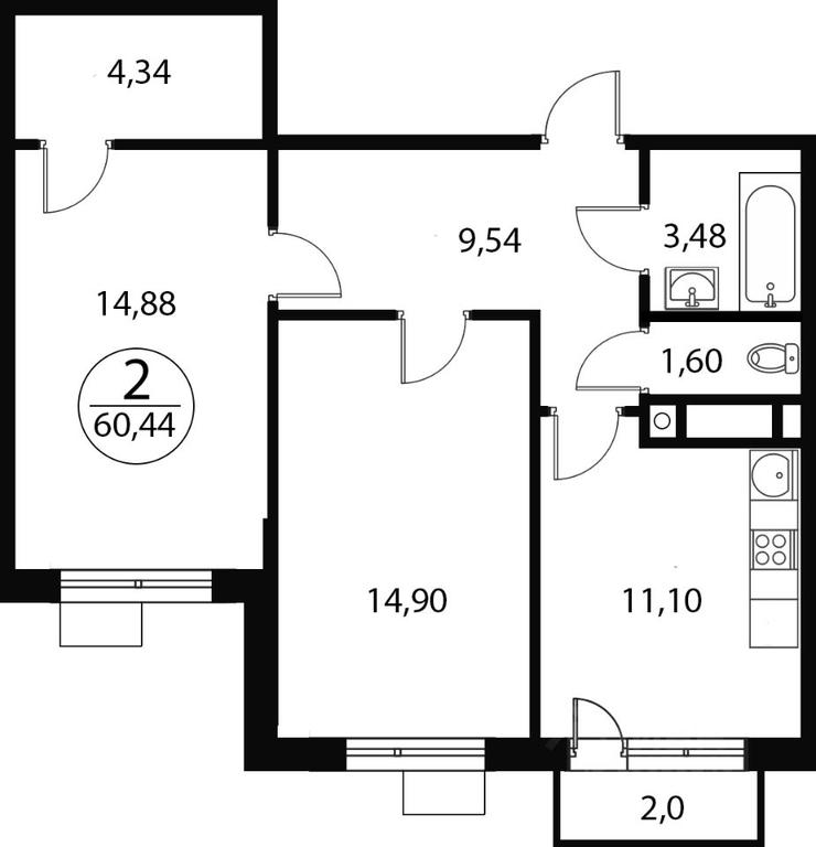 1-BD Apartment Sale, 60.44 sq. m. at Katuar, ulitsa Patseyko, derevnya Sukharevo, Mytishi Urban District, Moscow Region, Russia #1 1-BD Apartment Sale, 60.44 sq. m. at Katuar, ulitsa Patseyko, derevnya Sukharevo, Mytishi Urban District, Moscow Region, Russia #1
