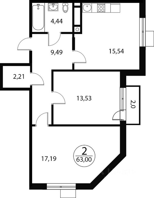 1-BD Apartment Sale, 63平方米 at Katuar, ulitsa Patseyko, derevnya Sukharevo, Mytishi Urban District, Moscow Region, Russia #1 1-BD Apartment Sale, 63平方米 at Katuar, ulitsa Patseyko, derevnya Sukharevo, Mytishi Urban District, Moscow Region, Russia #1