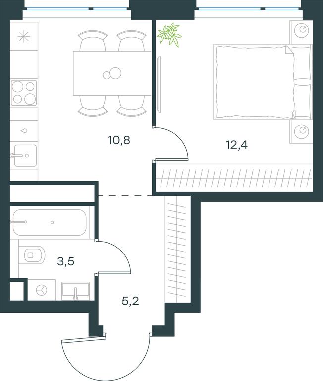 Apartment Sale, 31.9 sq. m. at Level Michurinskiy, Озёрная улица, вл1, Москва, Россия #1 Apartment Sale, 31.9 sq. m. at Level Michurinskiy, Озёрная улица, вл1, Москва, Россия #1