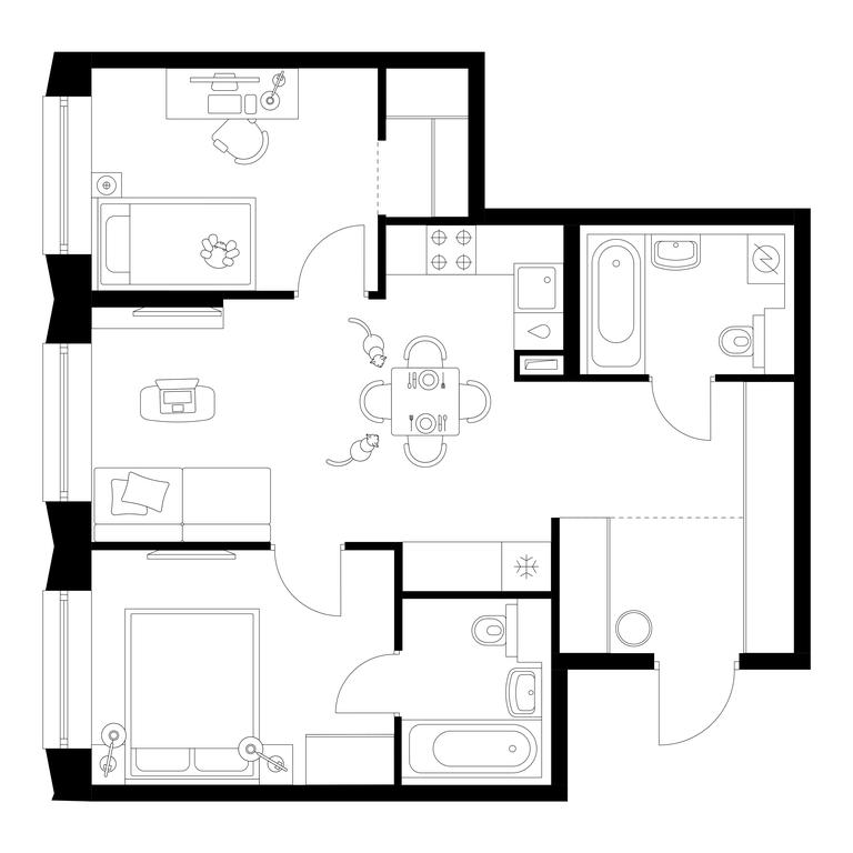 2-BD Apartment Sale, 57.8 sq. m. at Businovskiy Park, Izhorskaya Street, 6с5, Moscow, Russia #1 2-BD Apartment Sale, 57.8 sq. m. at Businovskiy Park, Izhorskaya Street, 6с5, Moscow, Russia #1
