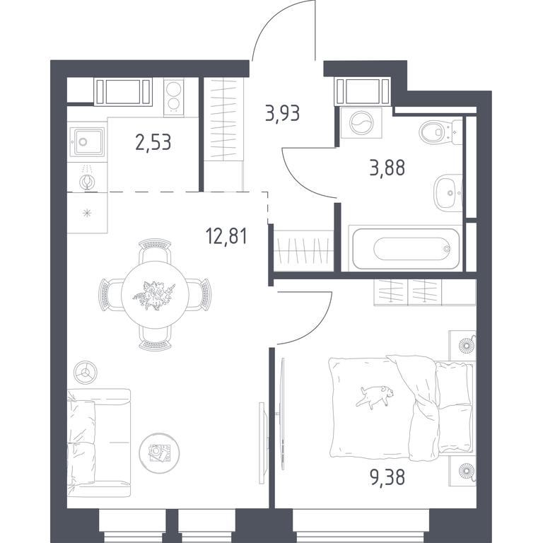 Apartment Sale, 32.53 sq. m. at Bolshoe Putilkovo, Prostornaya ulitsa, 1, Putilkovo Village, Krasnogorsk City District, Moscow Region, Russia #1 Apartment Sale, 32.53 sq. m. at Bolshoe Putilkovo, Prostornaya ulitsa, 1, Putilkovo Village, Krasnogorsk City District, Moscow Region, Russia #1