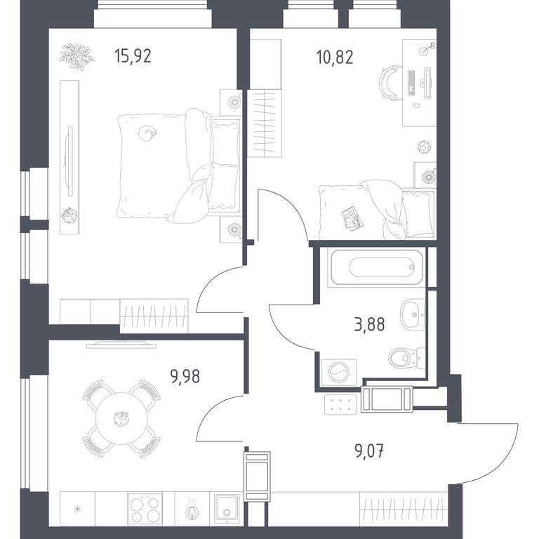 1-BD Apartment Sale, 49.67 sq. m. at Bolshoe Putilkovo, Prostornaya ulitsa, 1, Putilkovo Village, Krasnogorsk City District, Moscow Region, Russia #1 1-BD Apartment Sale, 49.67 sq. m. at Bolshoe Putilkovo, Prostornaya ulitsa, 1, Putilkovo Village, Krasnogorsk City District, Moscow Region, Russia #1