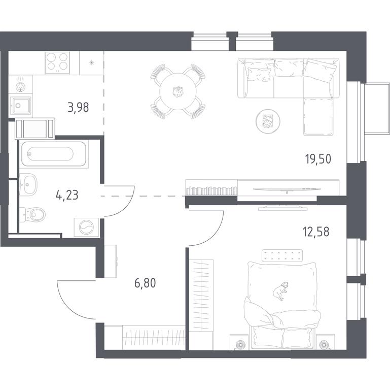 Apartment Sale, 47.09 sq. m. at Bolshoe Putilkovo, Prostornaya ulitsa, 1, Putilkovo Village, Krasnogorsk City District, Moscow Region, Russia #1 Apartment Sale, 47.09 sq. m. at Bolshoe Putilkovo, Prostornaya ulitsa, 1, Putilkovo Village, Krasnogorsk City District, Moscow Region, Russia #1