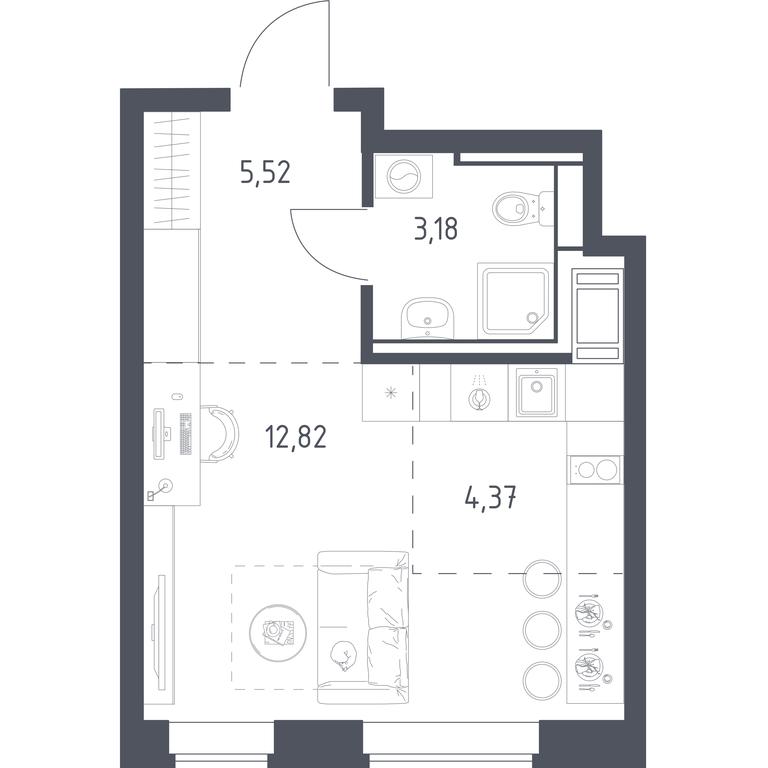 Apartment Sale, 25.89平方米 at Bolshoe Putilkovo, Prostornaya ulitsa, 1, Putilkovo Village, Krasnogorsk City District, Moscow Region, Russia #1 Apartment Sale, 25.89平方米 at Bolshoe Putilkovo, Prostornaya ulitsa, 1, Putilkovo Village, Krasnogorsk City District, Moscow Region, Russia #1