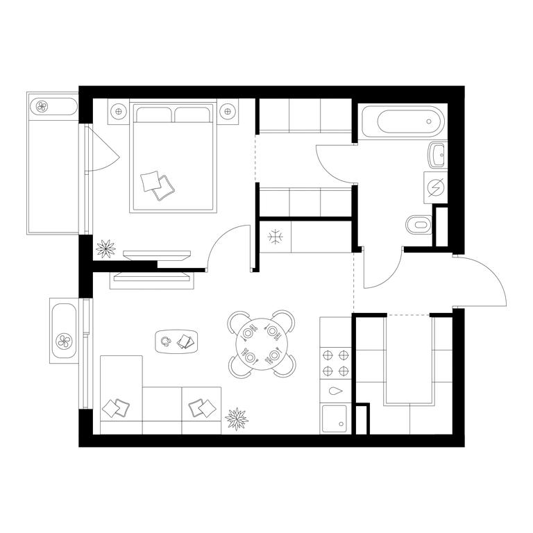 1-BD Apartment Sale, 41.4 sq. m. at Altufevskoe 53, Алтуфьевское шоссе, 53с11, Москва, Россия #1 1-BD Apartment Sale, 41.4 sq. m. at Altufevskoe 53, Алтуфьевское шоссе, 53с11, Москва, Россия #1