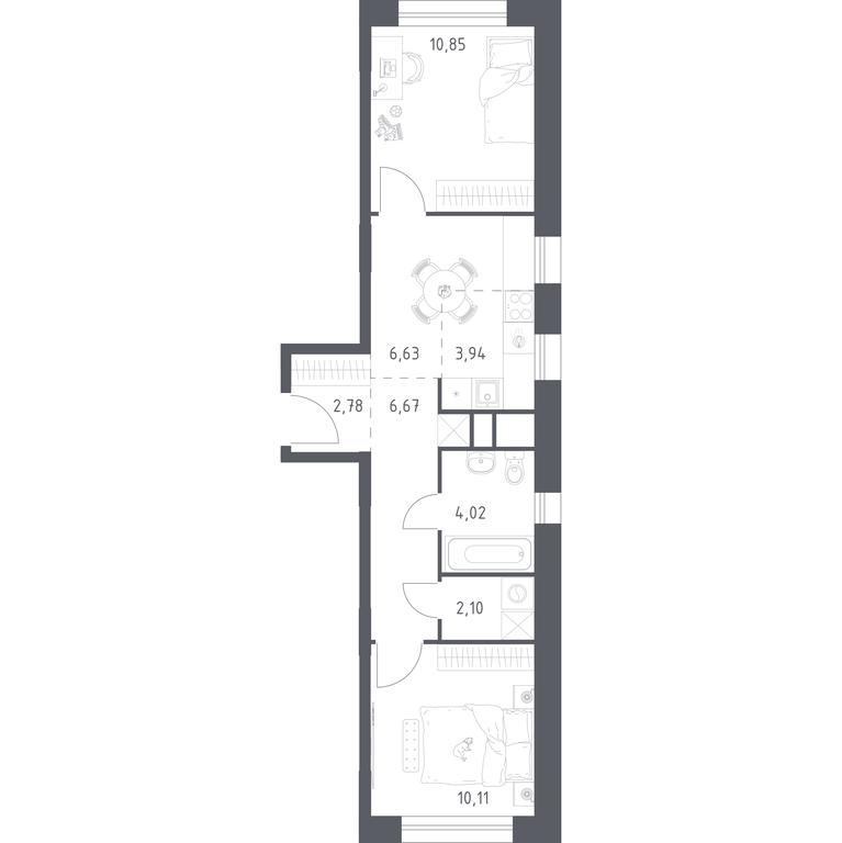 1-BD Apartment Sale, 47.1 sq. m. at Novograd Pavlino, Kosinskoye shosse, 2, Novoye Pavlino Microdistrict, Balashikha, Moscow Region, Russia #1 1-BD Apartment Sale, 47.1 sq. m. at Novograd Pavlino, Kosinskoye shosse, 2, Novoye Pavlino Microdistrict, Balashikha, Moscow Region, Russia #1