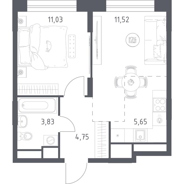 Apartment Sale, 36.78 sq. m. at Novograd Pavlino, Kosinskoye shosse, 2, Novoye Pavlino Microdistrict, Balashikha, Moscow Region, Russia #1 Apartment Sale, 36.78 sq. m. at Novograd Pavlino, Kosinskoye shosse, 2, Novoye Pavlino Microdistrict, Balashikha, Moscow Region, Russia #1