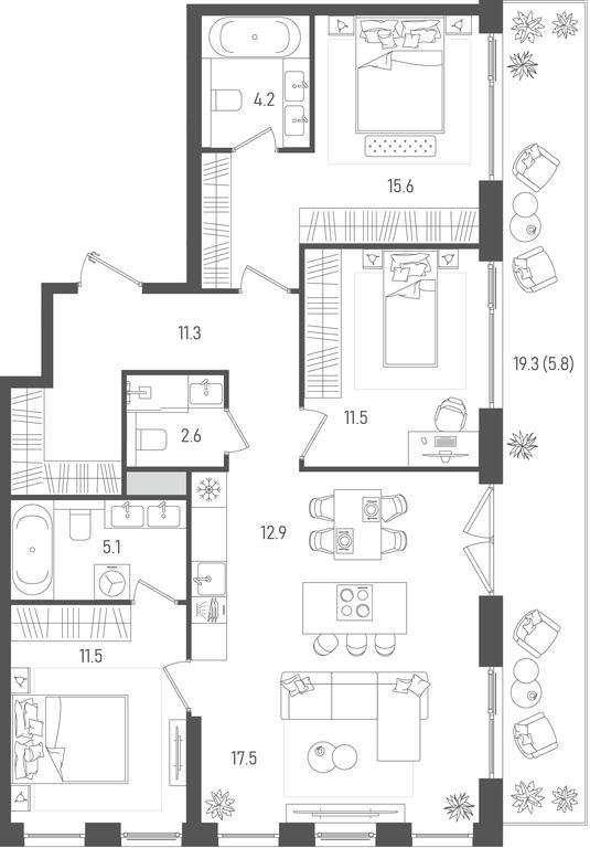 3-BD Apartment Sale, 98平方米 at Pave, 2nd Paveletsky Drive, Moscow, Russia #1 3-BD Apartment Sale, 98平方米 at Pave, 2nd Paveletsky Drive, Moscow, Russia #1