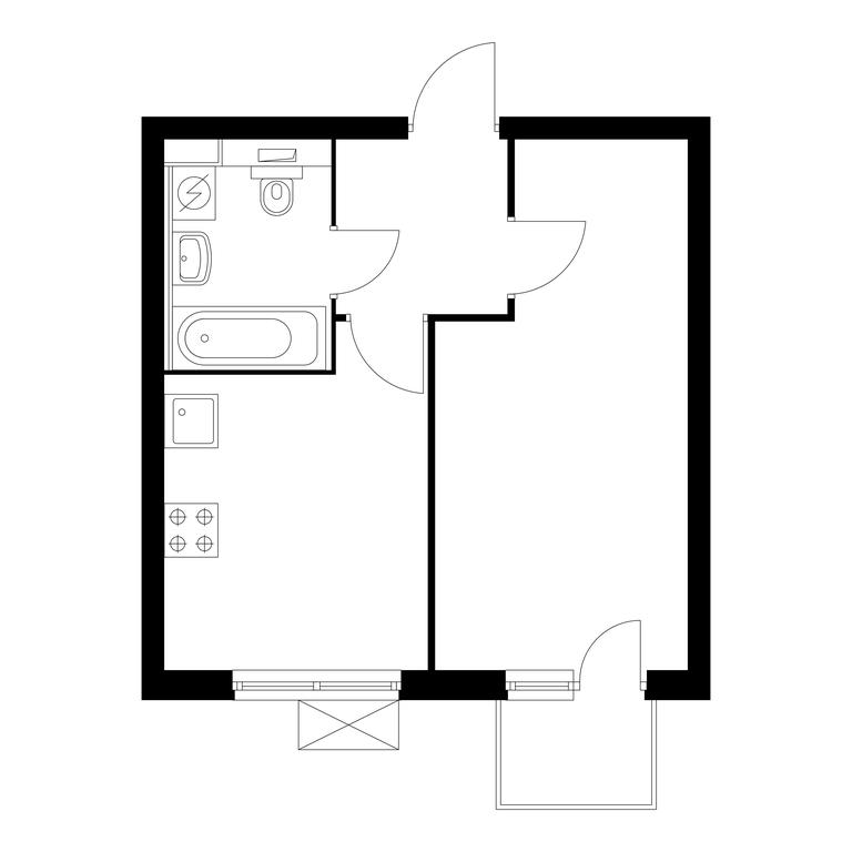 1-BD Apartment Sale, 32.2 sq. m. at Belaya Dacha Park, mikrorayon Parkovy, 1, Kotelniki, Moscow Region, Russia #1 1-BD Apartment Sale, 32.2 sq. m. at Belaya Dacha Park, mikrorayon Parkovy, 1, Kotelniki, Moscow Region, Russia #1