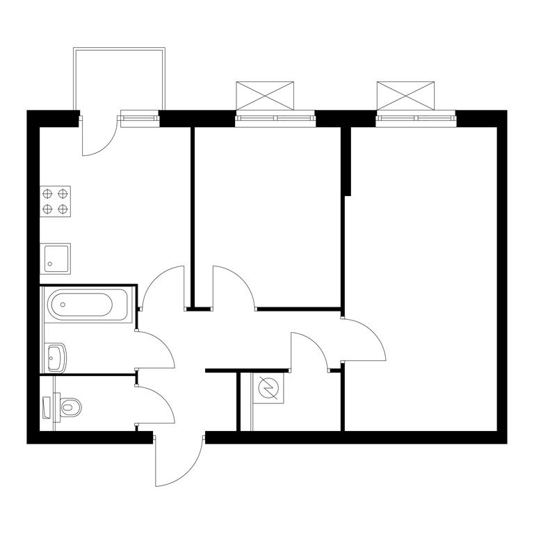 2-BD Apartment Sale, 48.7 sq. m. at Belaya Dacha Park, mikrorayon Parkovy, 1, Kotelniki, Moscow Region, Russia #1